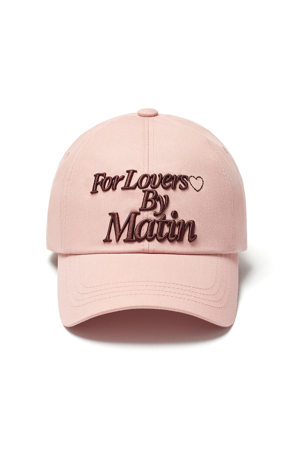 Matin Kim - For Lovers Logo Point Ball Cap (Light Pink) product image 1 | TRAB K-Fashion Australia