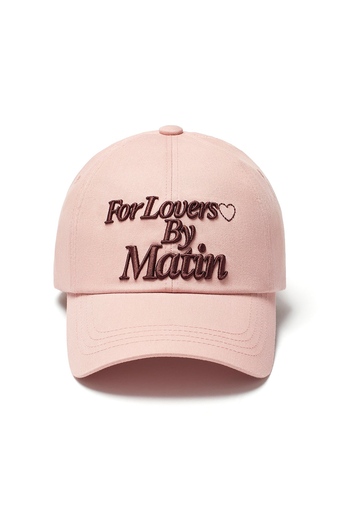 Matin Kim - For Lovers Logo Point Ball Cap (Light Pink) product image 1 | TRAB K-Fashion Australia
