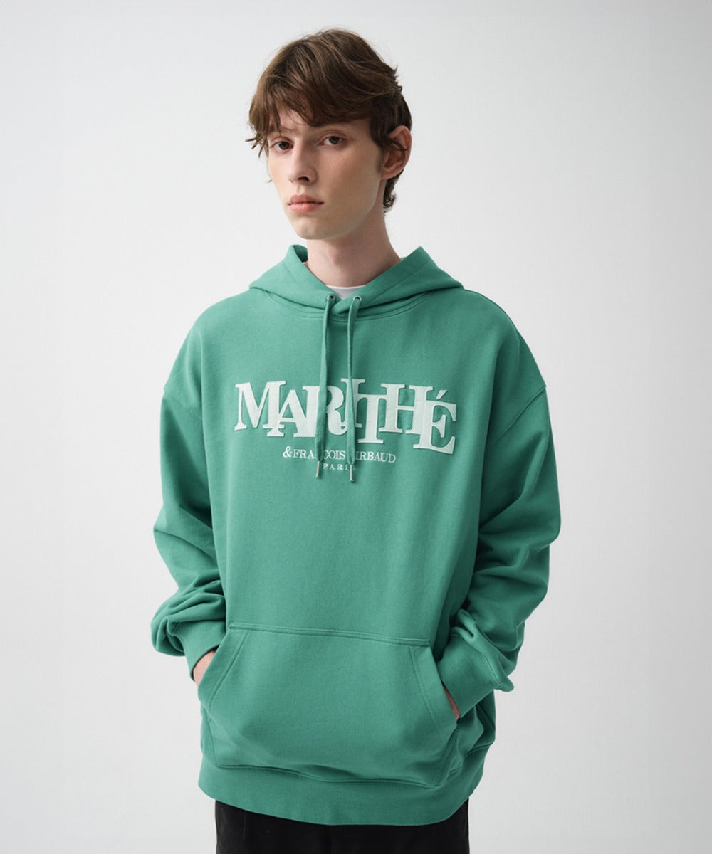 Marithe & Francois Girbaud - Applique Logo Oversized Hoodie (Mint) product image 1 | TRAB K-Fashion Australia