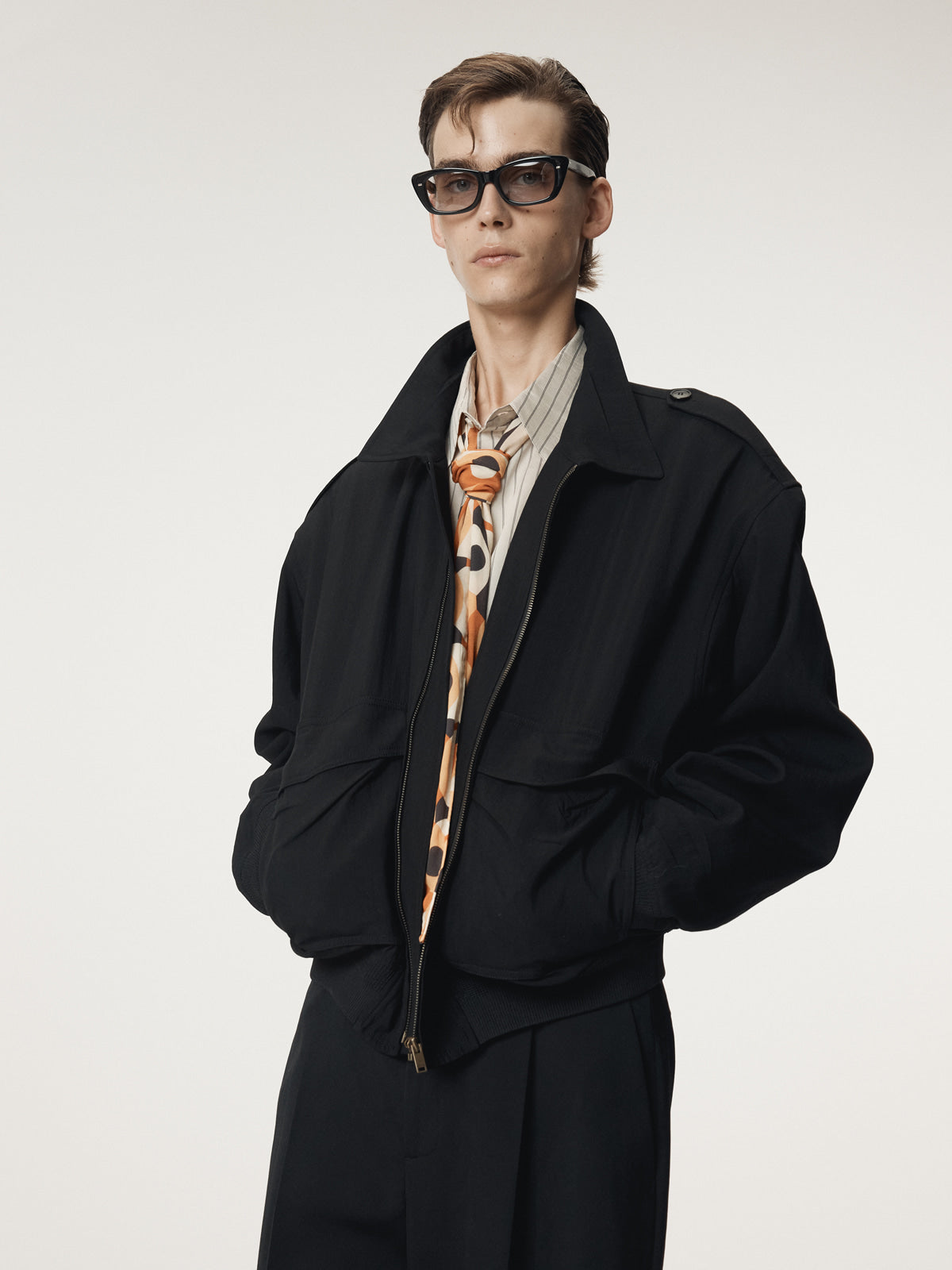 Recto - Lea Stripe Shirt (Pale Beige) product image 8 | TRAB K-Fashion Australia