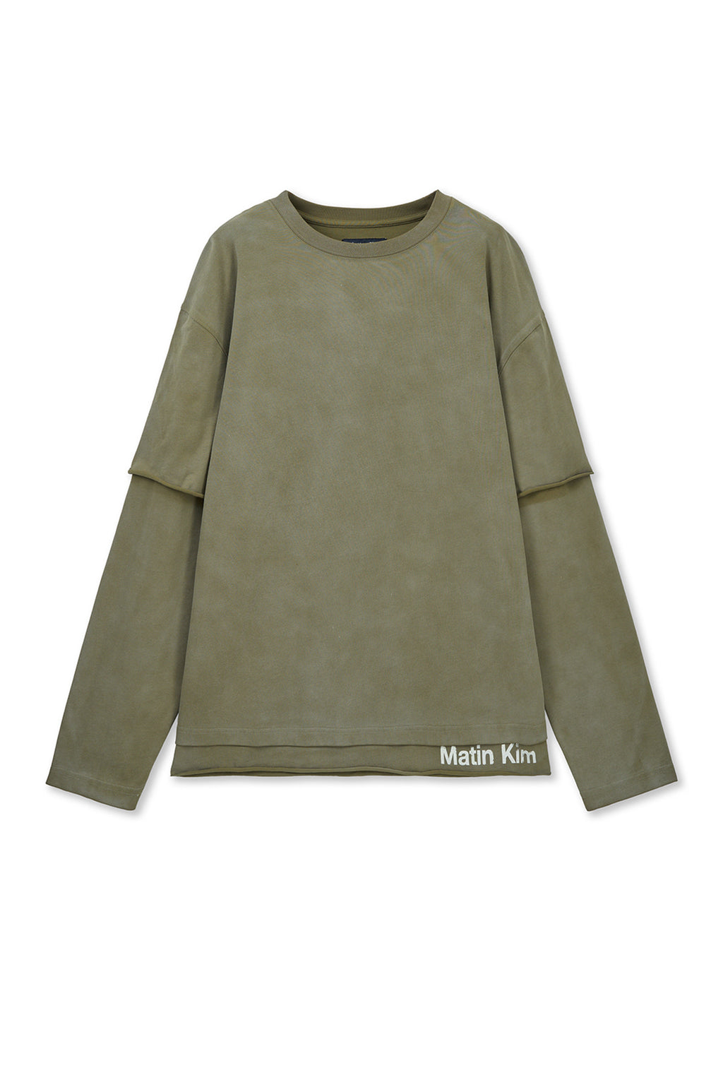 Matin Kim - Spray Effect Layered Top (Khaki) product image 1 | TRAB K-Fashion Australia