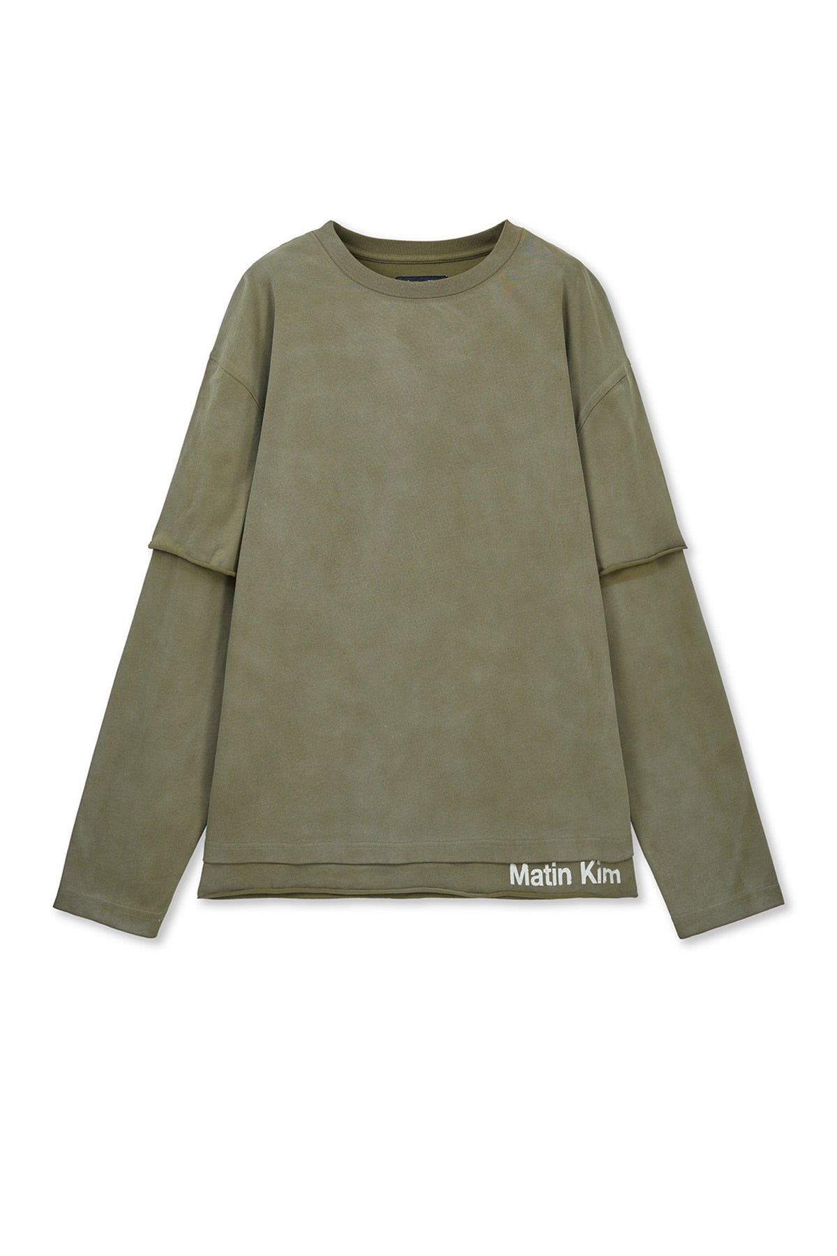 Matin Kim - Spray Effect Layered Top (Khaki) product image 1 | TRAB K-Fashion Australia
