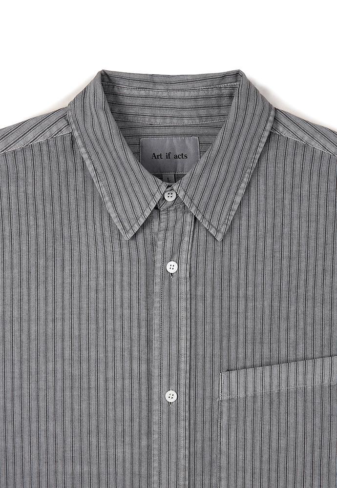Art if acts - Pigment Dyed Stripe Shirt (Cliff) product image 8 | TRAB K-Fashion Australia