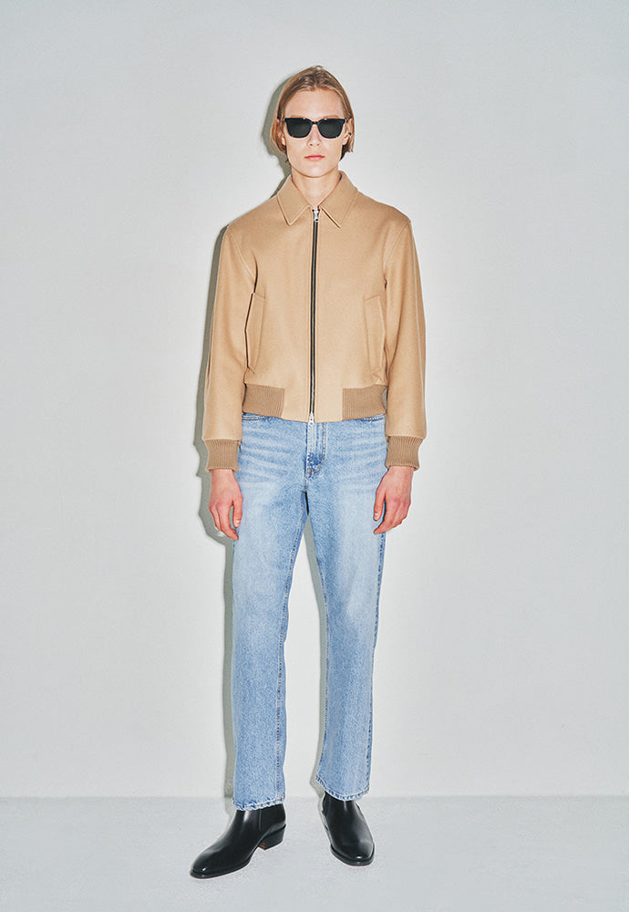 Tonywack - Italian Wool Short Bomber Jacket (Beige) product image 1 | TRAB K-Fashion Australia