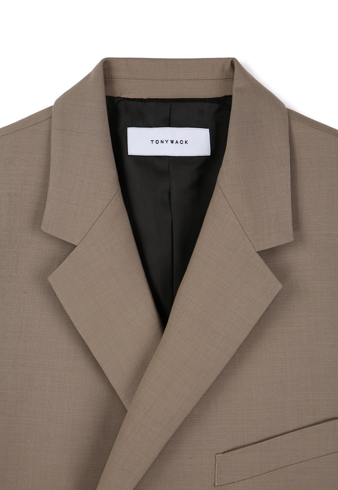 Tonywack - Ray Half-Double Blazer (Musk Beige) product image 10 | TRAB K-Fashion Australia