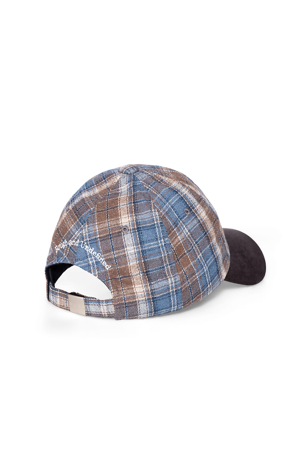 Matin Kim - Matin Contrast Brim Check Ball Cap (Brown) product image 3 | TRAB K-Fashion Australia