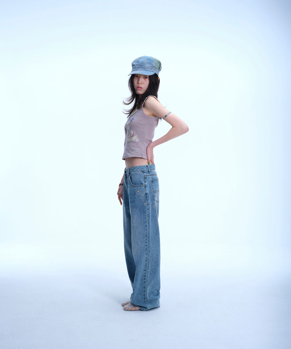 Coyseio - Stardust Denim Pants (Blue) product image 4 | TRAB K-Fashion Australia