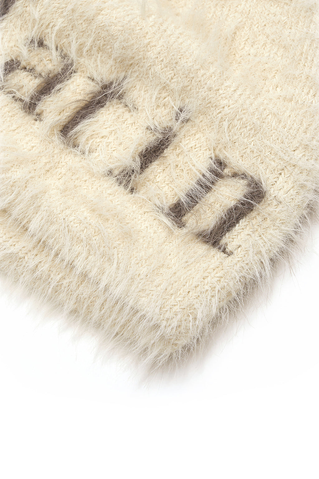 Matin Kim - Matin Hairy Knit Beanie (Light Beige) product image 3 | TRAB K-Fashion Australia