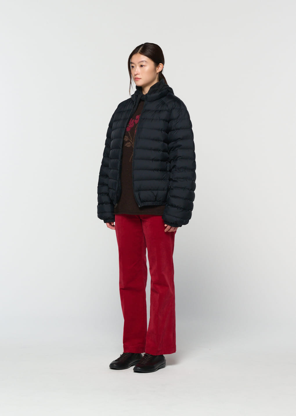 Amomento - corduroy flared pants (Red) product image 3 | TRAB K-Fashion Australia