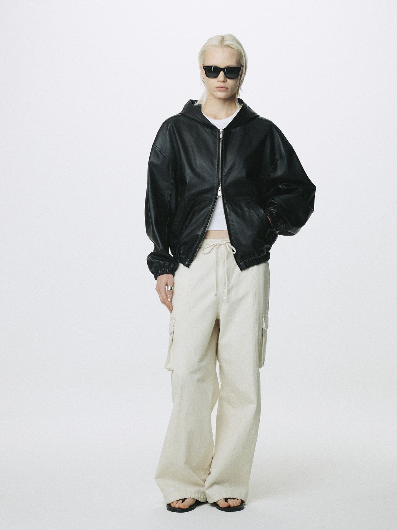 Tonywack - Cotton Drawstring Cargo Trousers (Ivory) product image 1 | TRAB K-Fashion Australia
