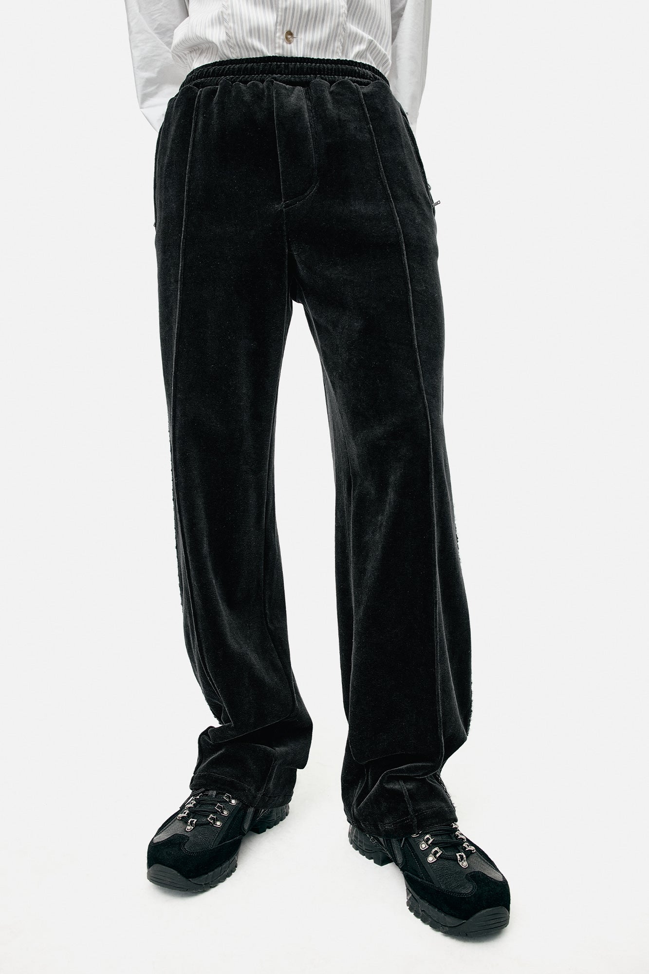 Andersson Bell - Unisex Velvet Track Pants (Black) product image 5 | TRAB K-Fashion Australia