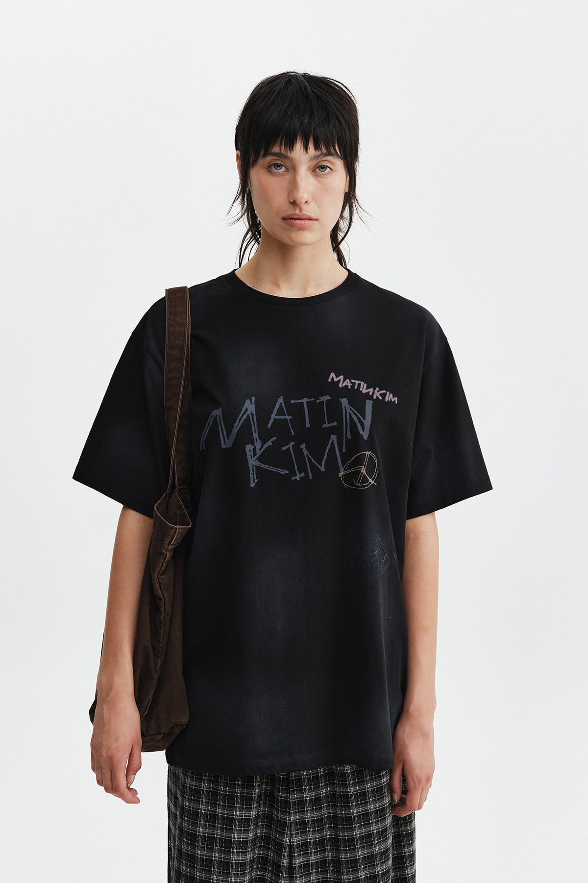 Matin Kim - Vintage Graffiti Logo Top (Black) product image 12 | TRAB K-Fashion Australia