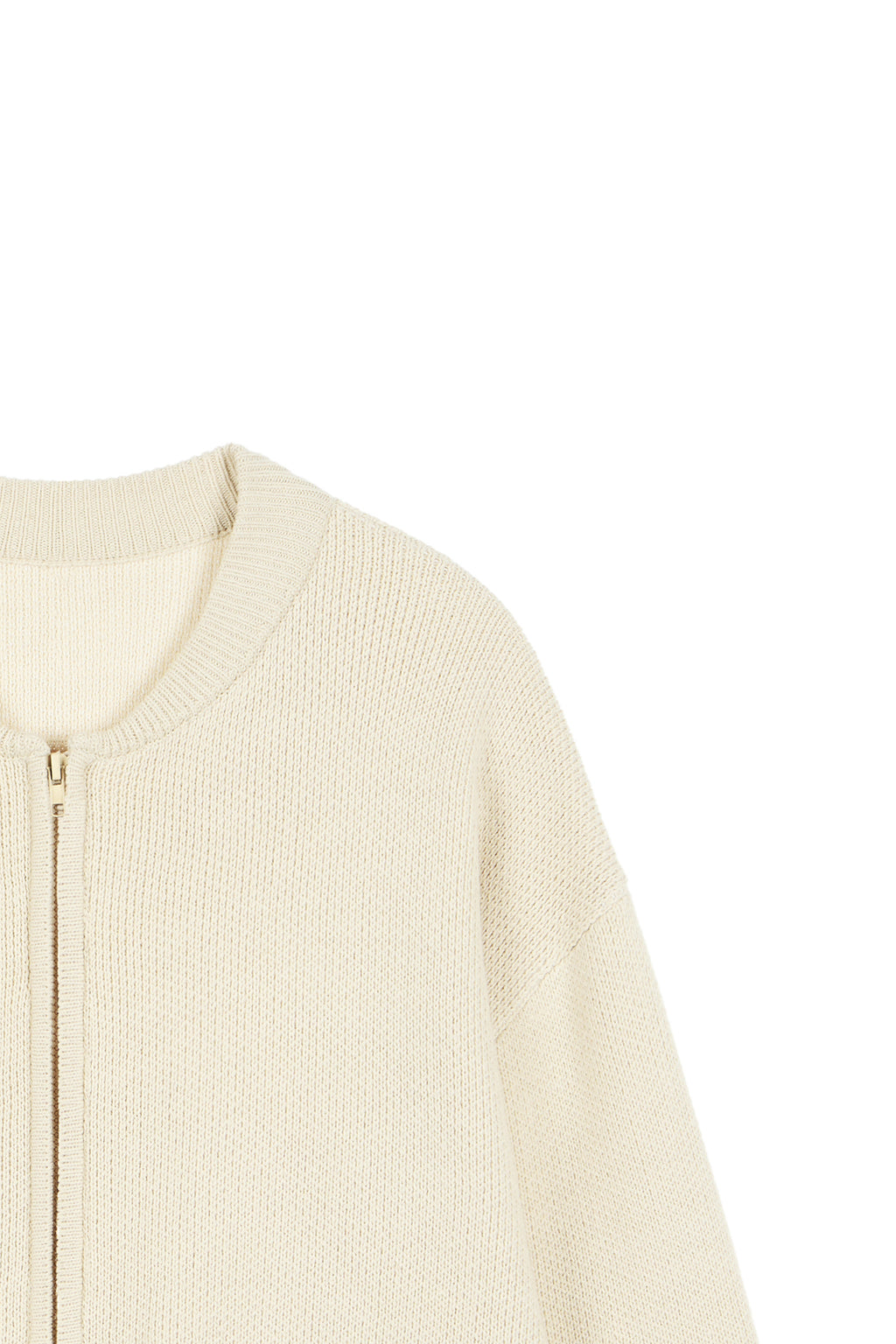 Deinet - D Jacquard Long Knit Zip-Up (Beige) product image 19 | TRAB K-Fashion Australia