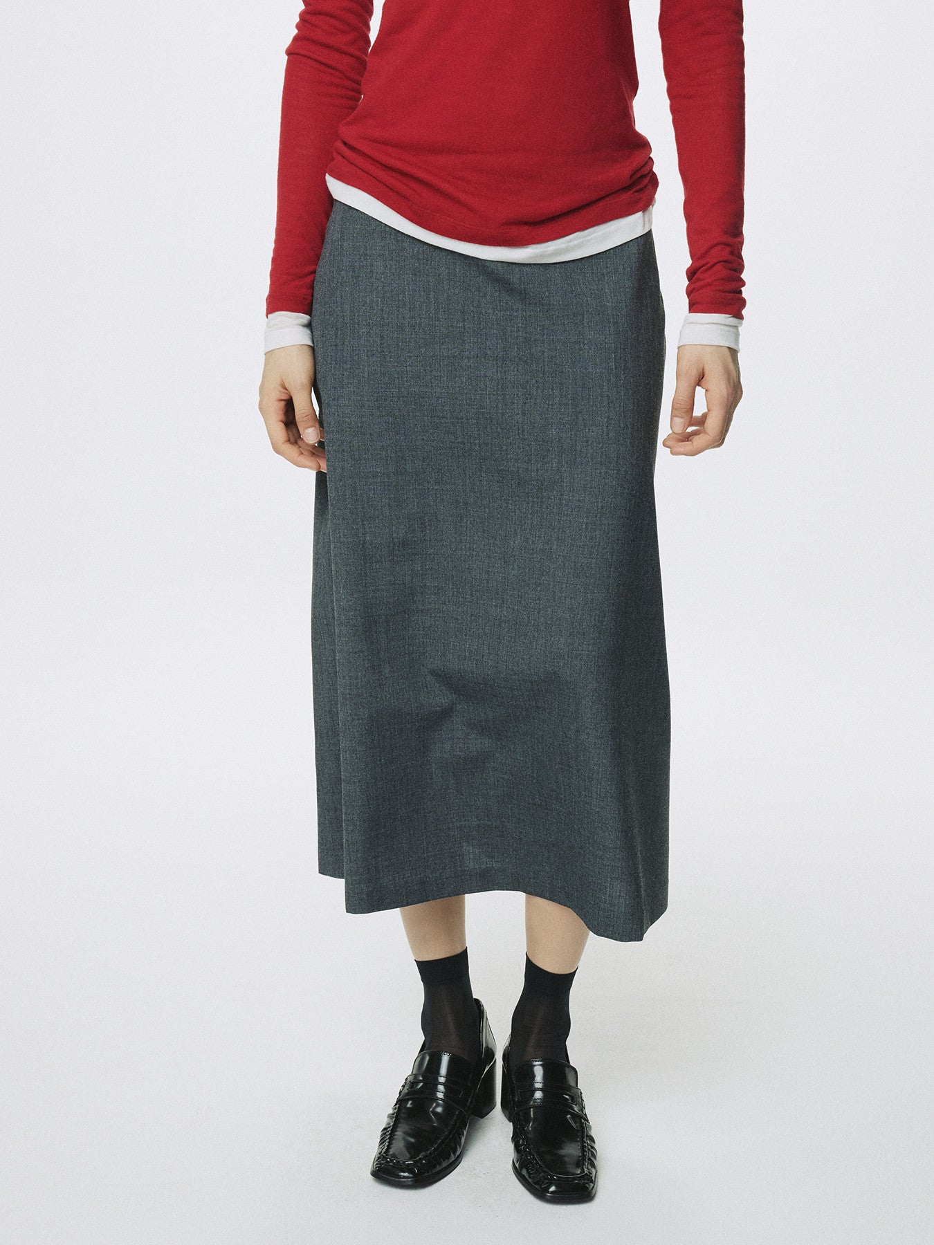Tonywack - Wool Midi Skirt (Grey) product image 6 | TRAB K-Fashion Australia