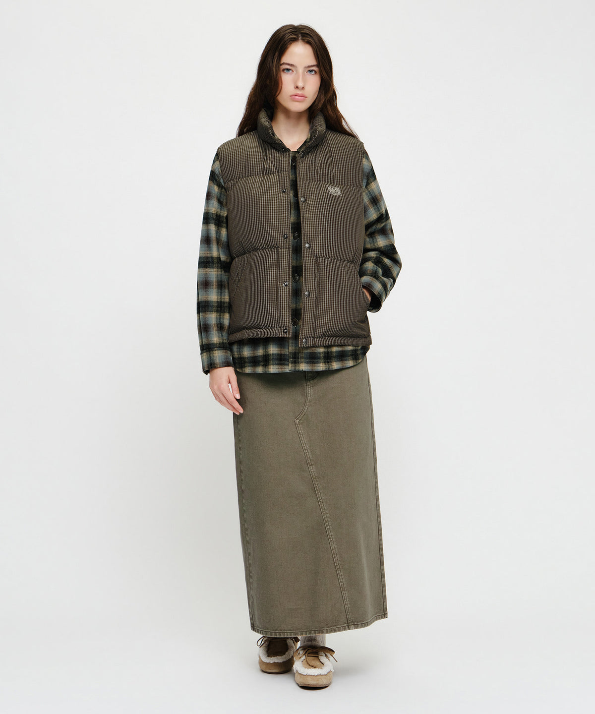 Marithe & Francois Girbaud - High Neck Down Vest (Check) product image 4 | TRAB K-Fashion Australia