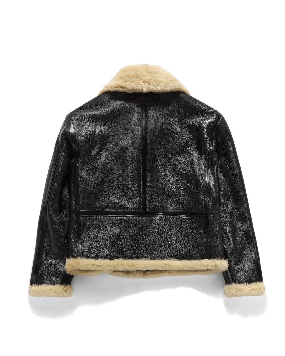 Eastlogue - Aviator Shearling Mouton Short Jacket (Black) product image 2 | TRAB K-Fashion Australia