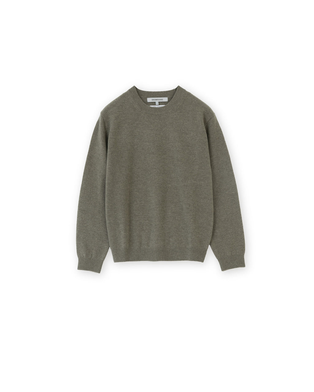 Brownyard - Extra Super Fine Crewneck Knit (Olive Grey) product image 1 | TRAB K-Fashion Australia
