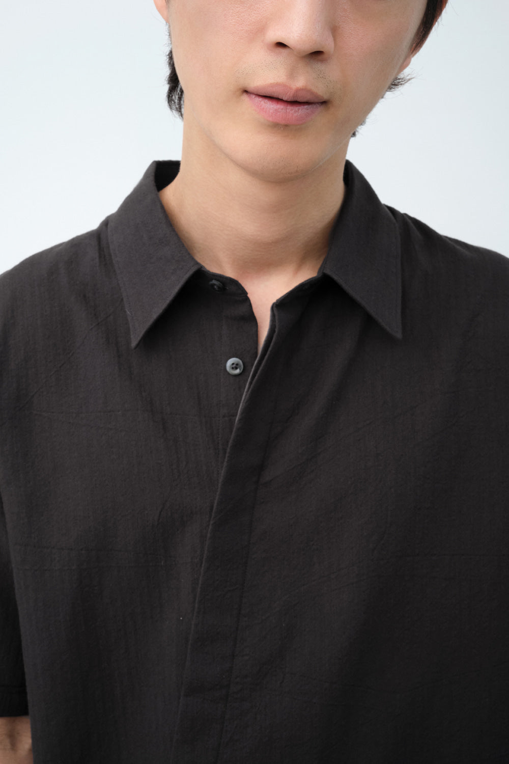 Hatchingroom - Slash Shirt Herringbone Stripe (Black) product image 8 | TRAB K-Fashion Australia