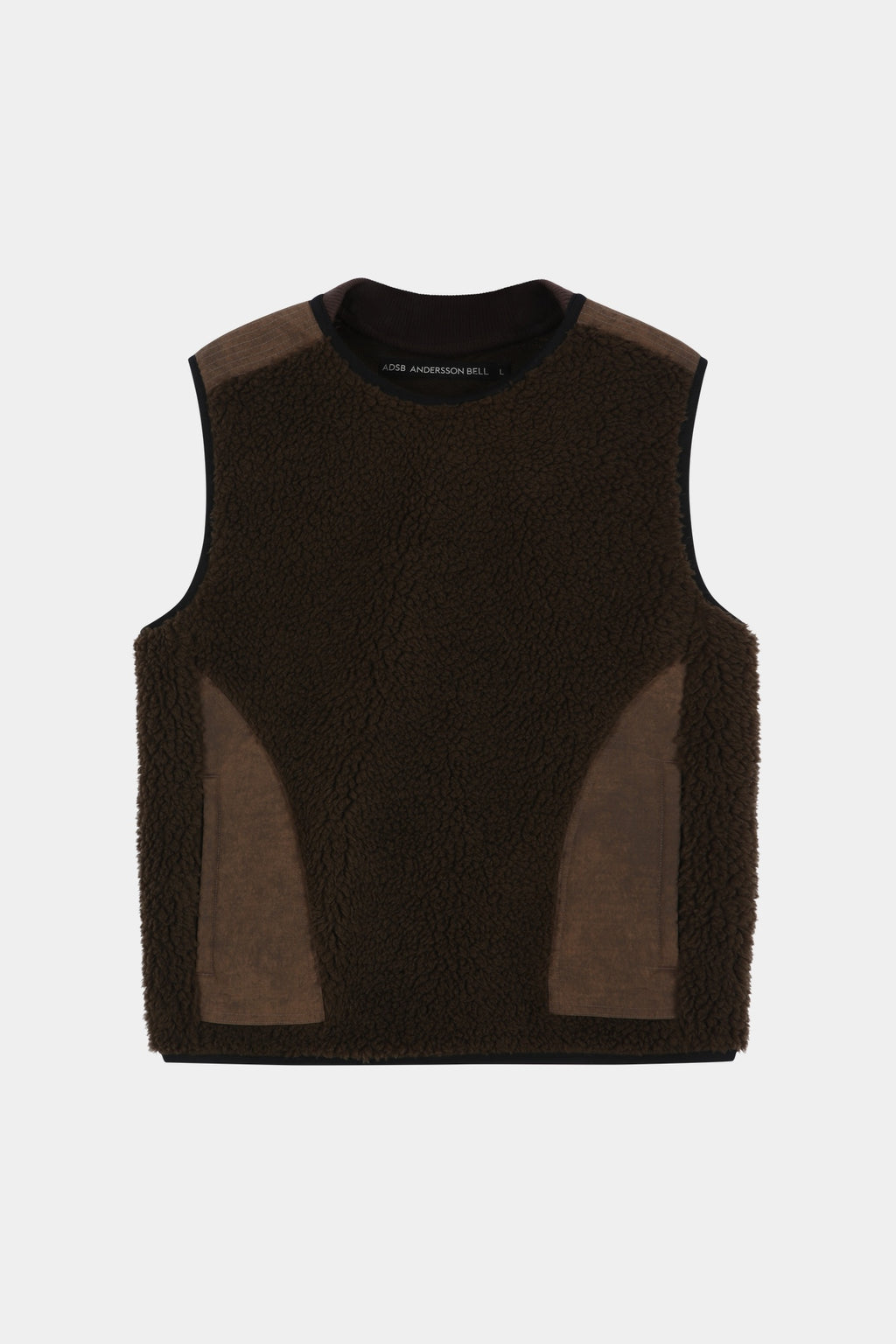 Andersson Bell - Sorano Patchwork Fleece Vest (Taupe) product image 9 | TRAB K-Fashion Australia
