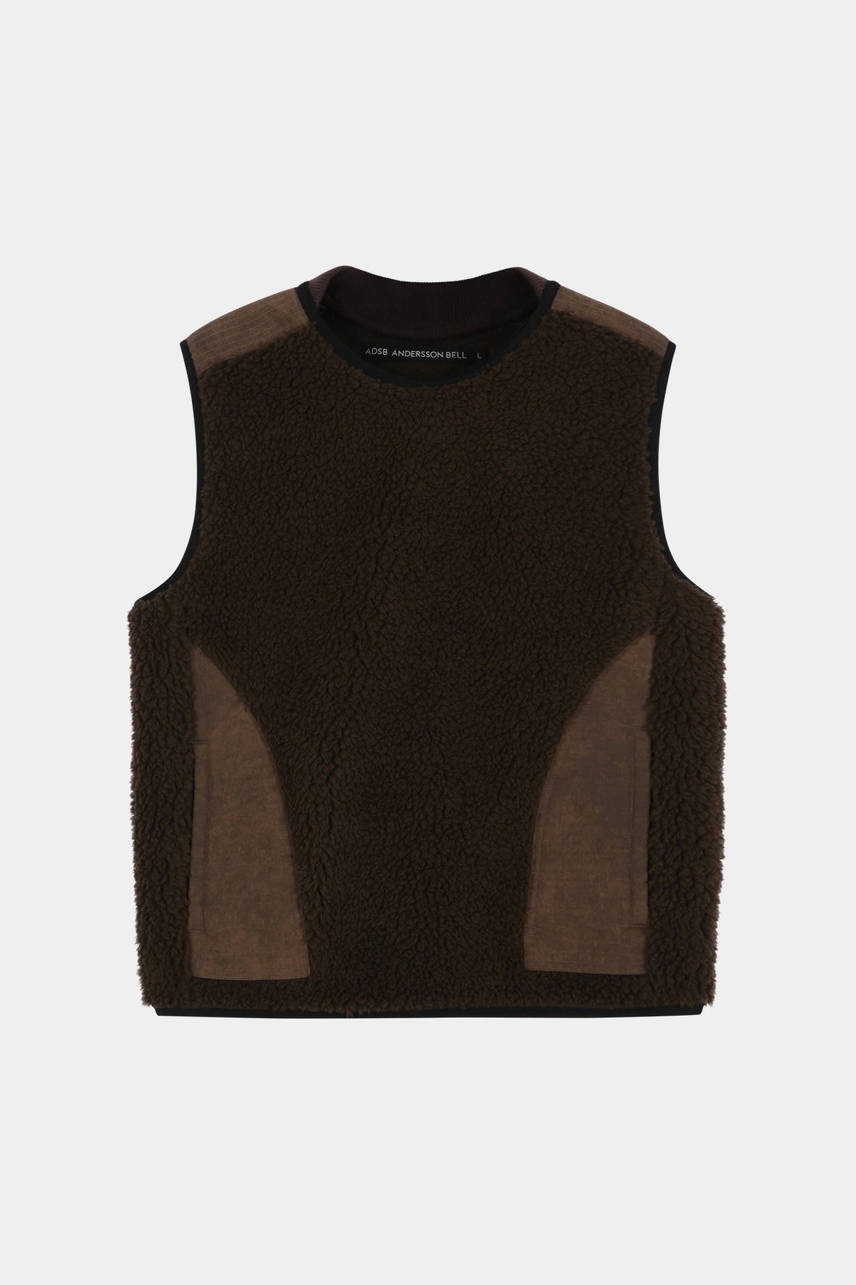 Andersson Bell - Sorano Patchwork Fleece Vest (Taupe) product image 9 | TRAB K-Fashion Australia