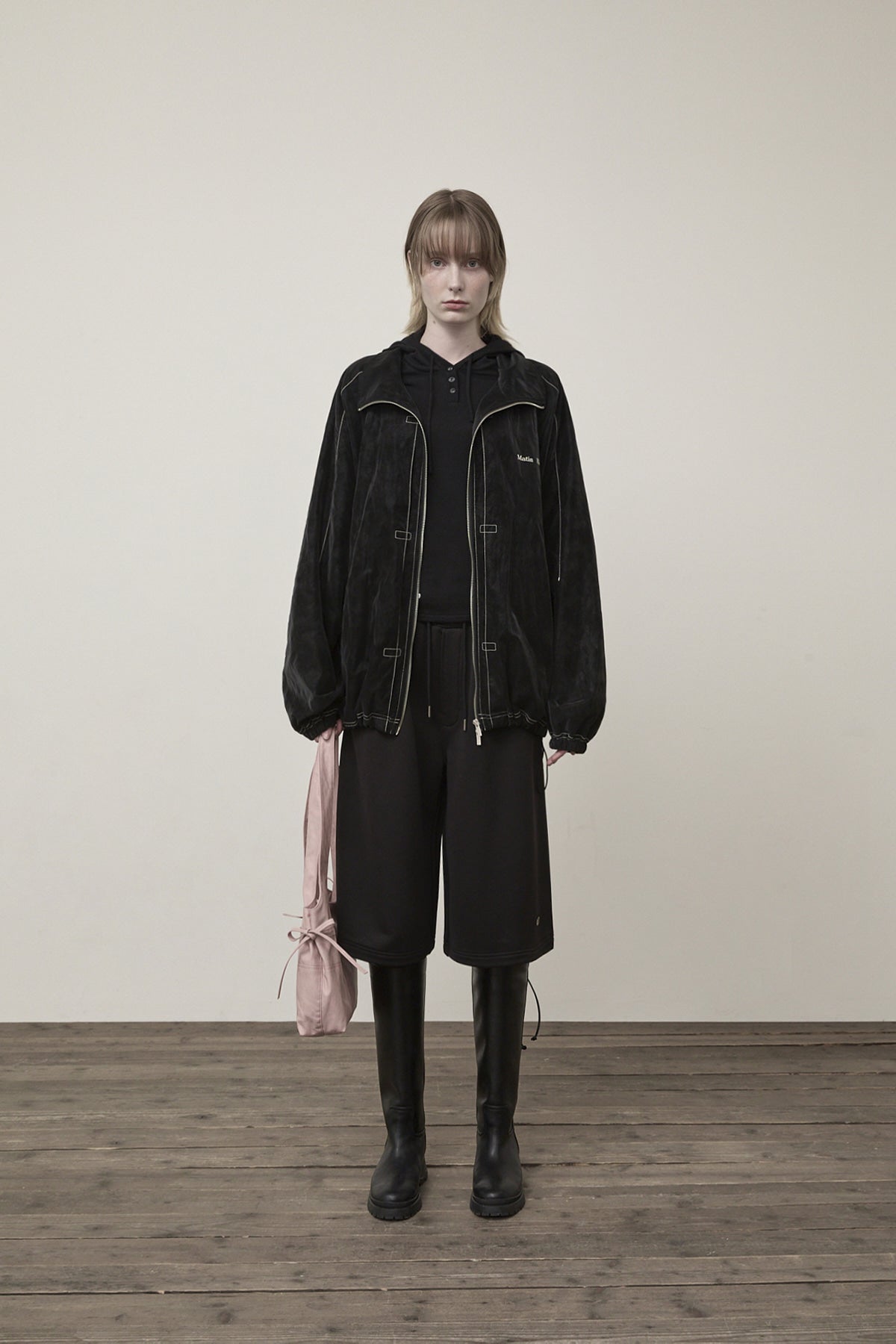 Matin Kim - Stitch Point High Neck Jumper (Black) product image 15 | TRAB K-Fashion Australia