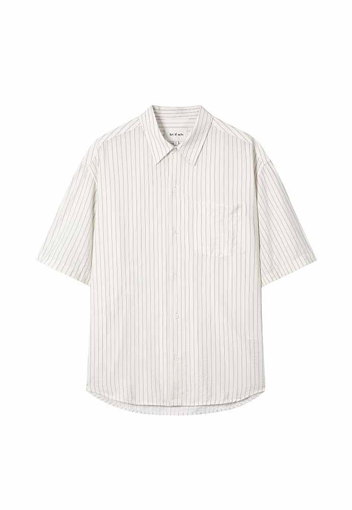Art if acts - Wrinkle Rayon Half Shirt (Cream/Charcoal) product image 6 | TRAB K-Fashion Australia