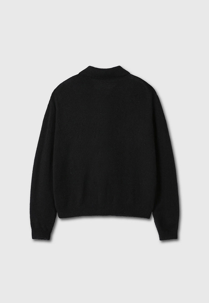 Tonywack - Baby Alpaca Mohair Collar Cardigan (Black) product image 7 | TRAB K-Fashion Australia