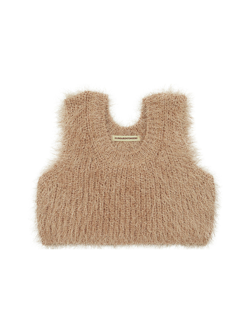 Margarin Fingers - Brush Crop Knit Vest (Beige) product image 2 | TRAB K-Fashion Australia