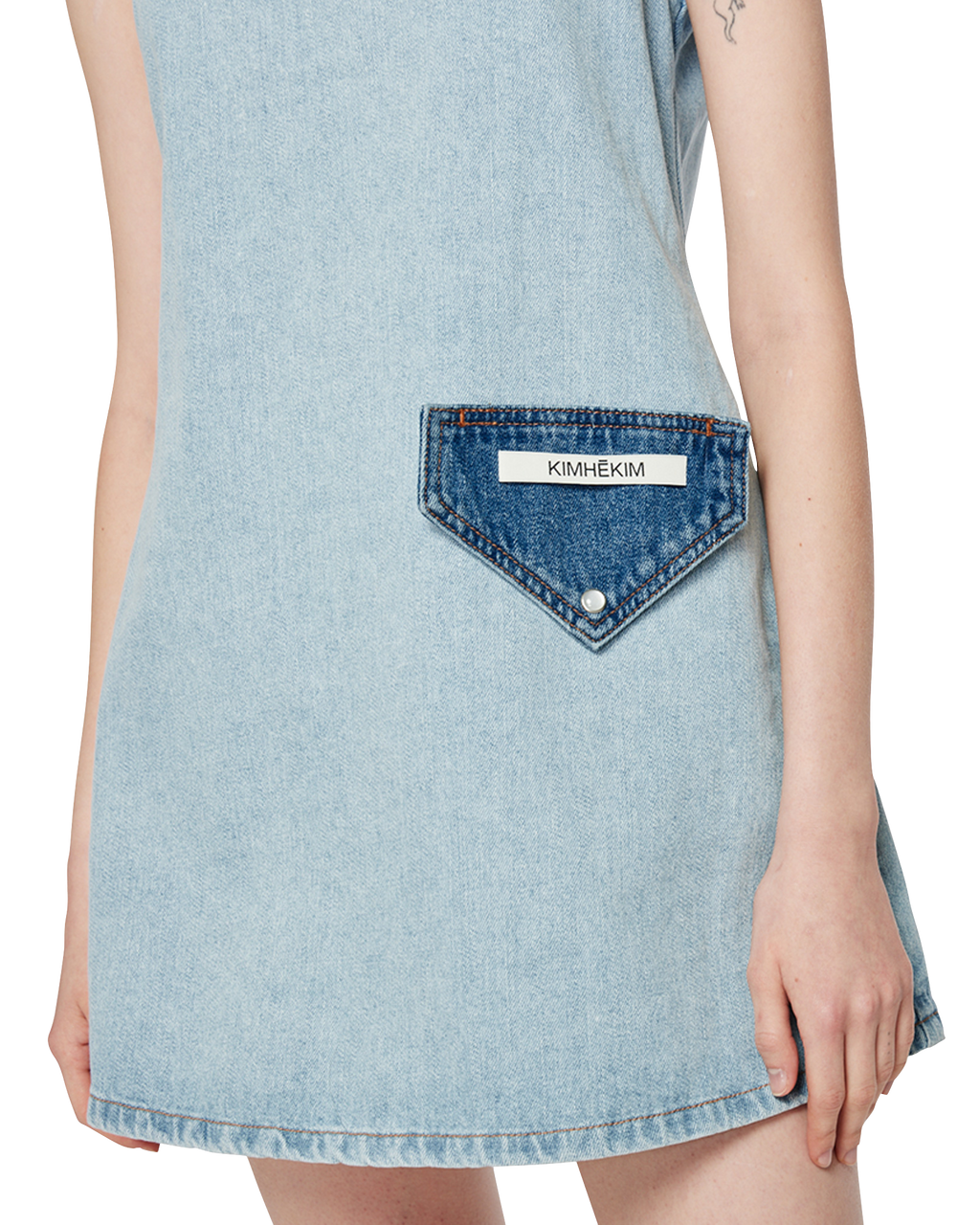 Kimhe Kim - Emma Denim Mini Dress (Sky Blue) product image 6 | TRAB K-Fashion Australia