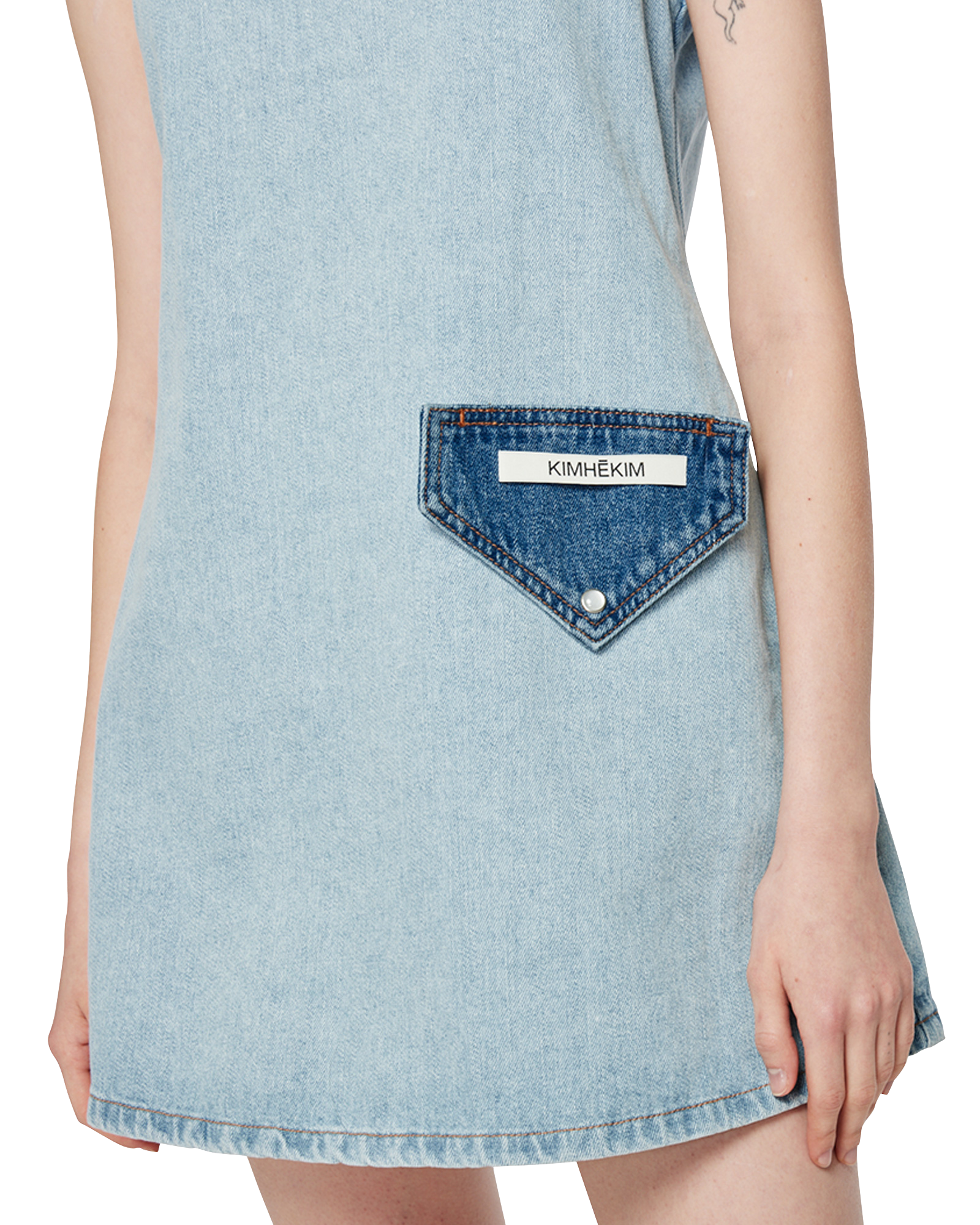Kimhe Kim - Emma Denim Mini Dress (Sky Blue) product image 6 | TRAB K-Fashion Australia