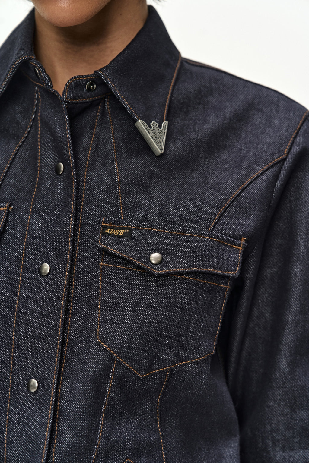 Andersson Bell - Western Patched Shirt (indigo) (Indigo) product image 7 | TRAB K-Fashion Australia