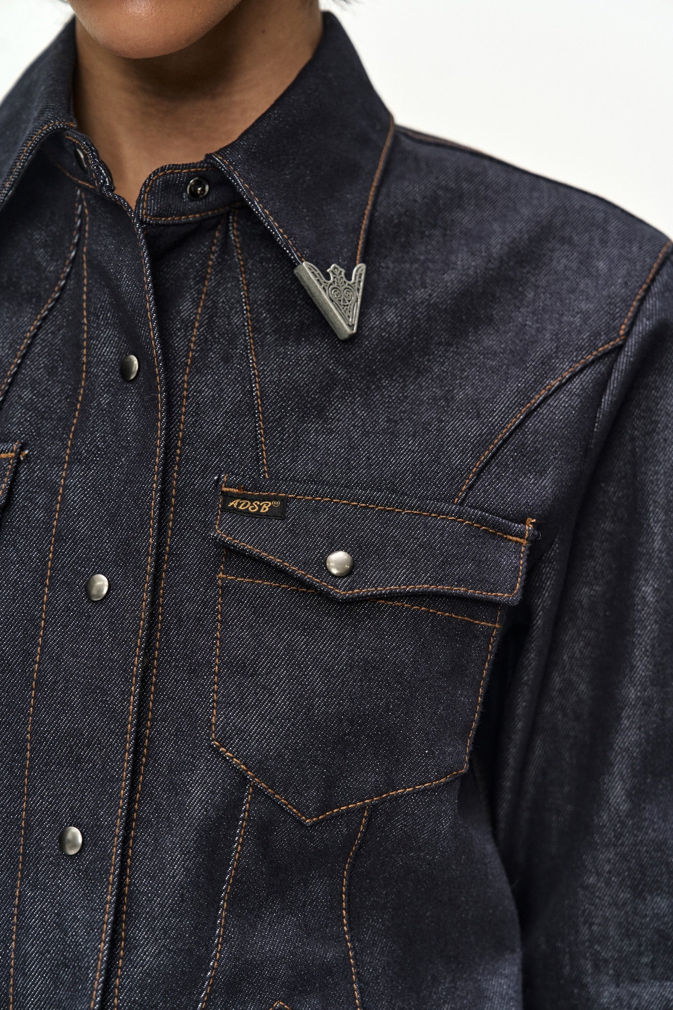 Andersson Bell - Western Patched Shirt (indigo) (Indigo) product image 7 | TRAB K-Fashion Australia