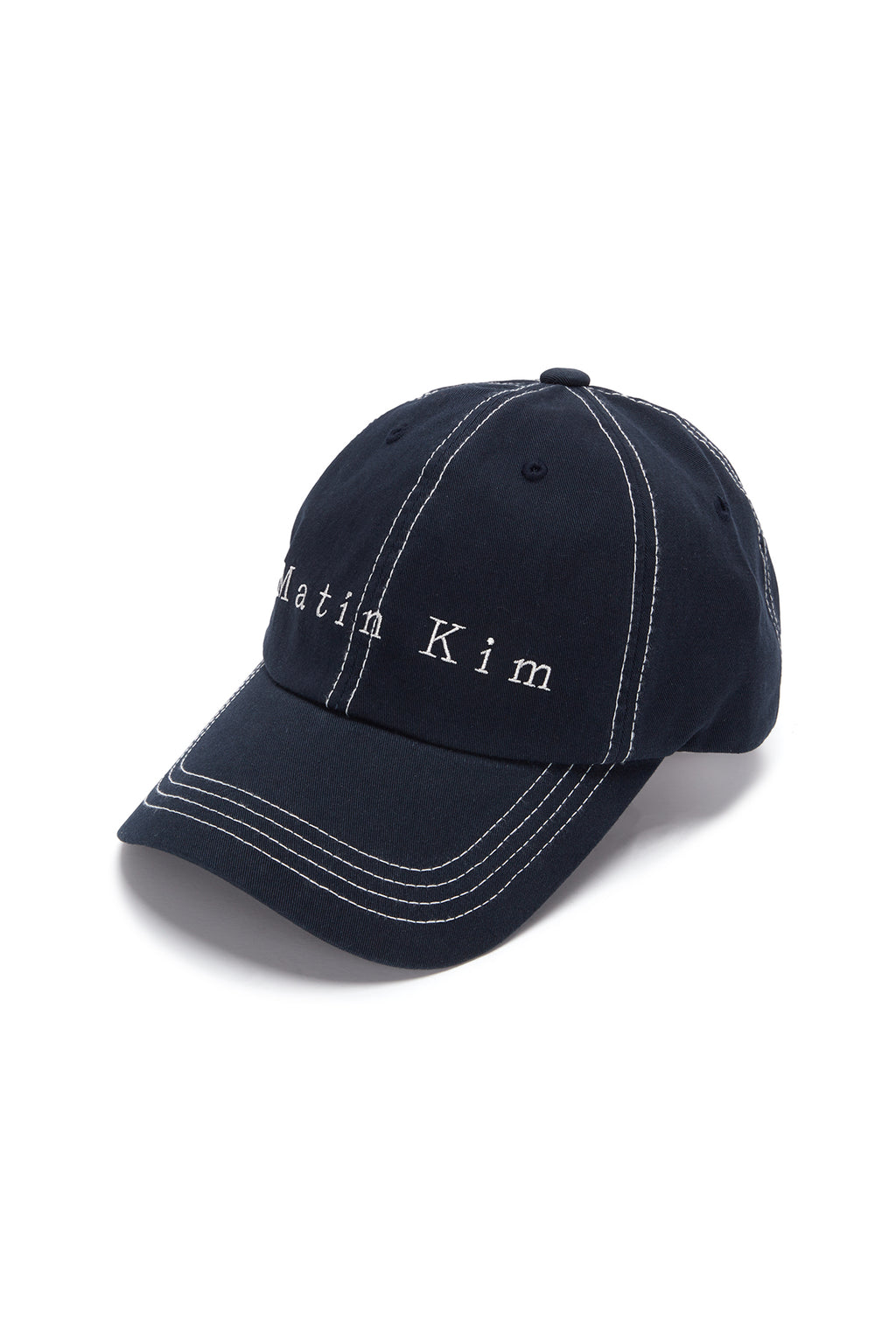 Matin Kim - Matin Stitch Ball Cap (Navy) product image 5 | TRAB K-Fashion Australia