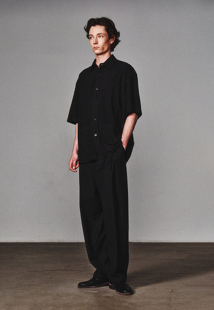 Art if acts - Garment Dyed Two Pocket Half Shirt (Faded Black) product image 2 | TRAB K-Fashion Australia