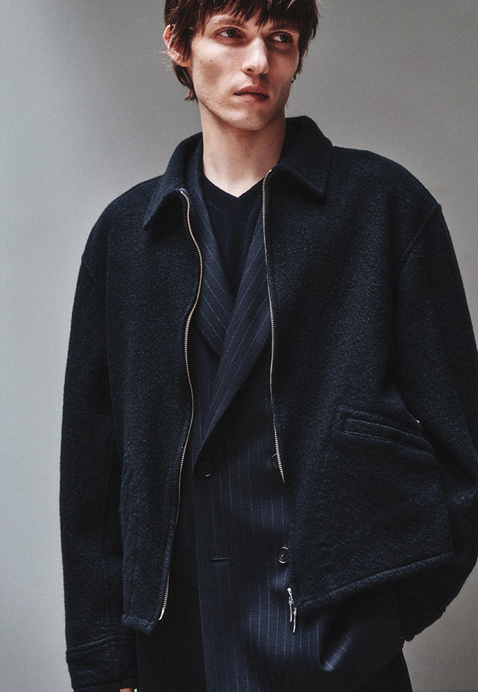 Art if acts - Washed Wool Sports Jacket (Dark Navy) product image 1 | TRAB K-Fashion Australia