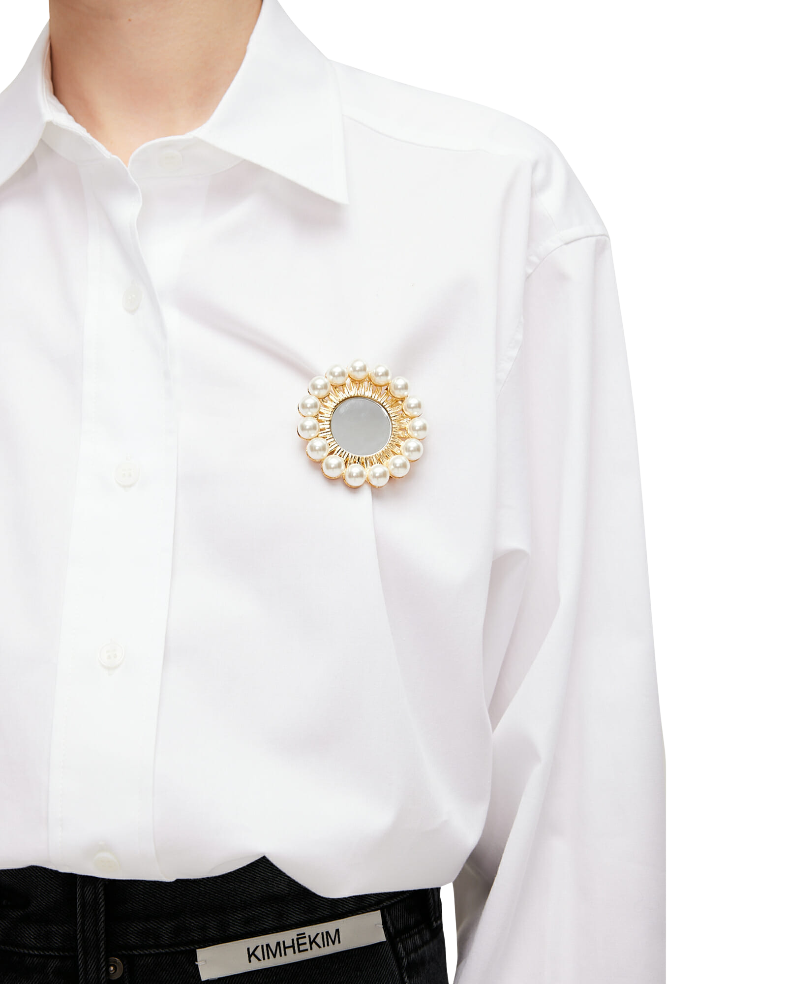 Kimhe Kim - Shirt With Brooch (White) product image 7 | TRAB K-Fashion Australia