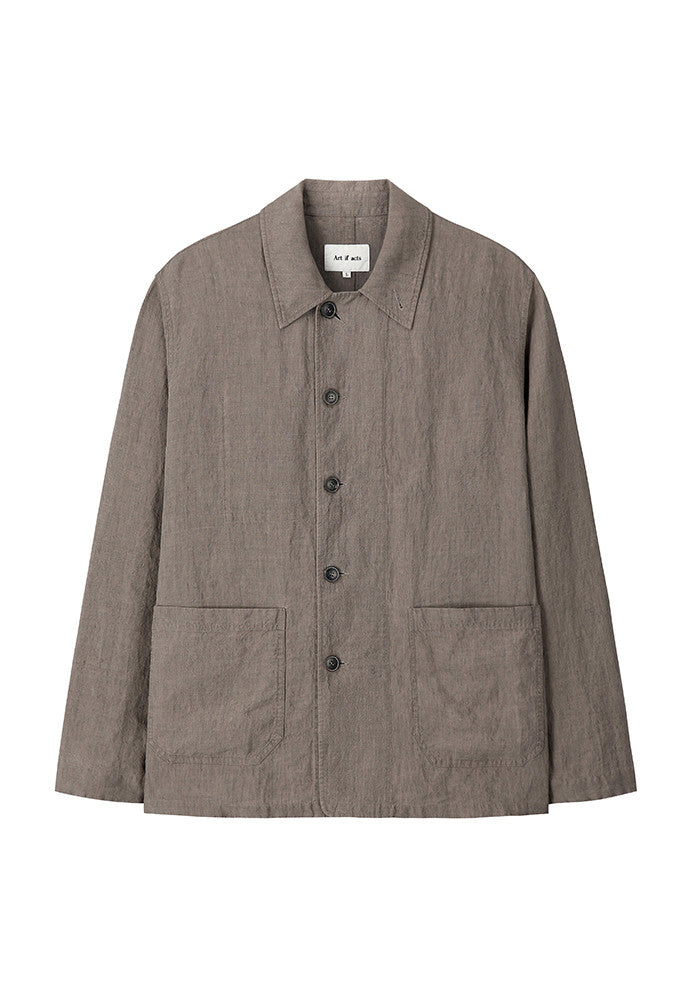 Art if acts - Linen French Work Jacket (Wood) product image 7 | TRAB K-Fashion Australia
