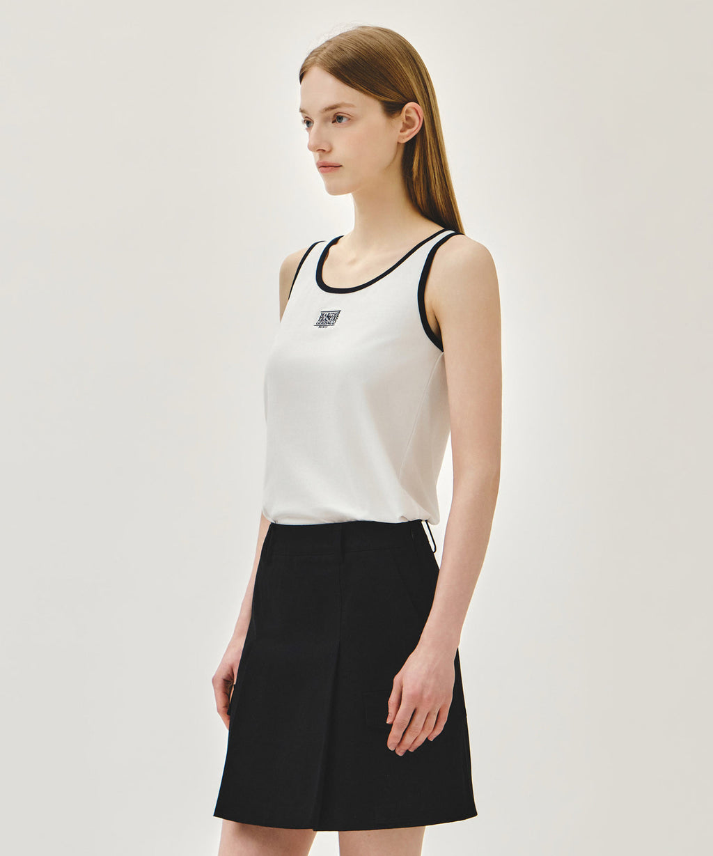 Marithe & Francois Girbaud - Small Classic Logo Sleeveless (White) product image 2 | TRAB K-Fashion Australia