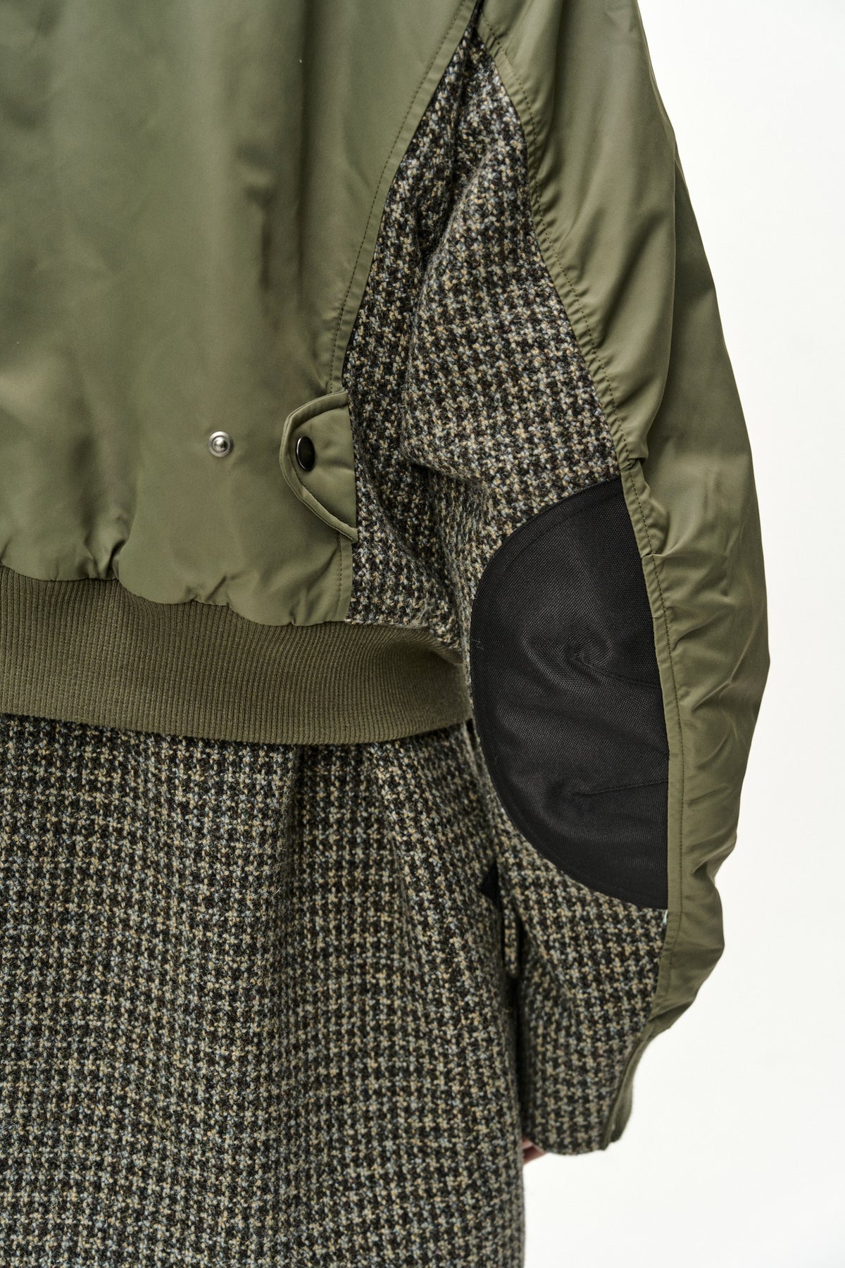 Andersson Bell - Unisex Deconstructed Layered Bomber Coat (Sage) product image 11 | TRAB K-Fashion Australia