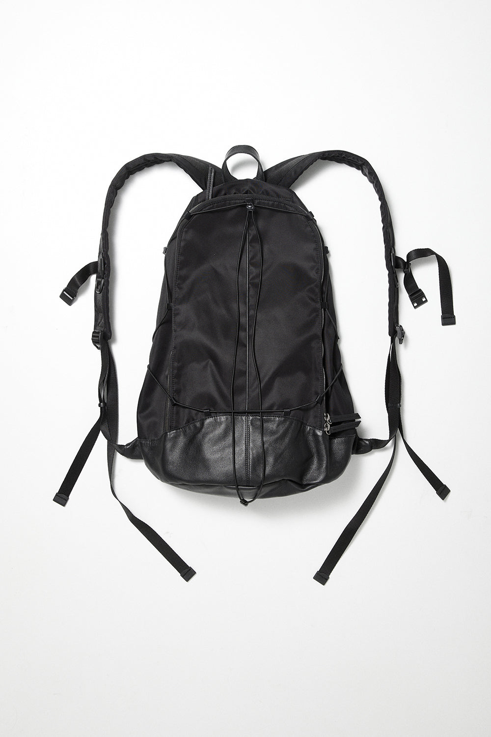 Hatchingroom - Nylon Leather Backpack (Black) product image 2 | TRAB K-Fashion Australia