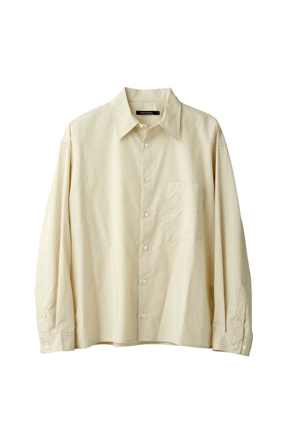 Hatchingroom - Crop Shirt Giza x Supima Pin Stripe (Yellow/Blue) product image 1 | TRAB K-Fashion Australia