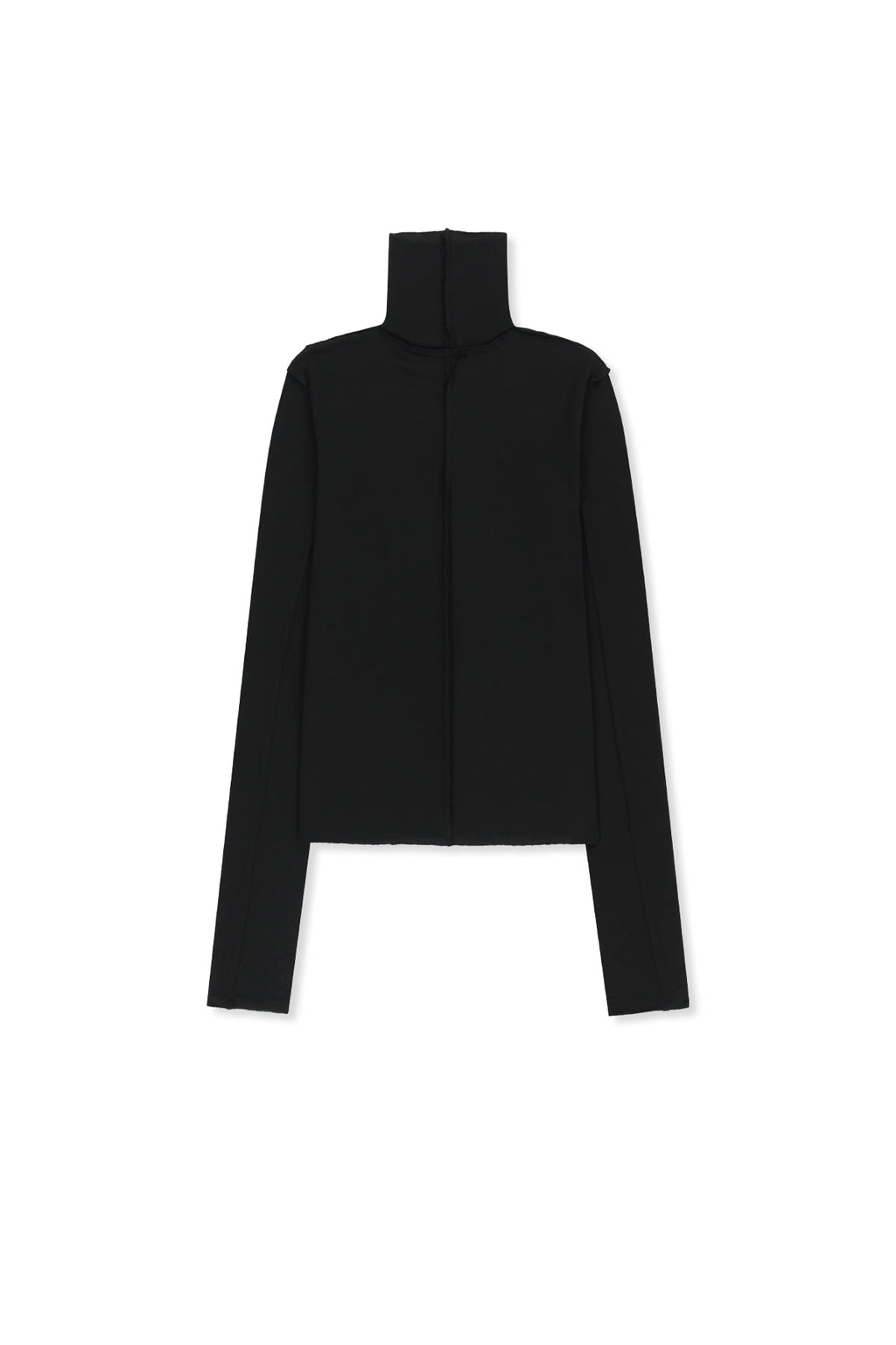 Matin Kim - Raw Cut High Neck Top (Black) product image 2 | TRAB K-Fashion Australia