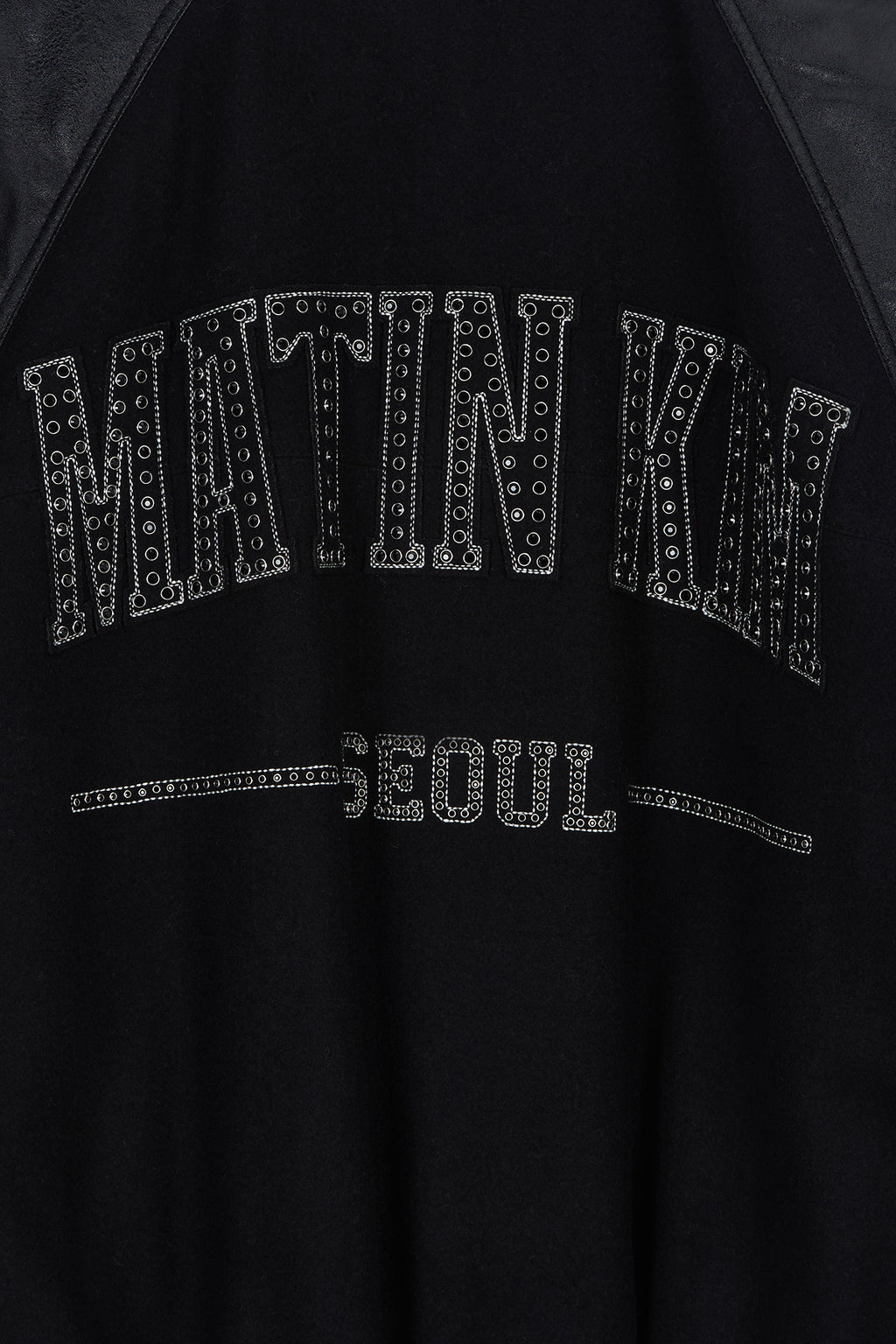 Matin Kim - Stunning Point Faux Leather Jumper (Black) product image 5 | TRAB K-Fashion Australia