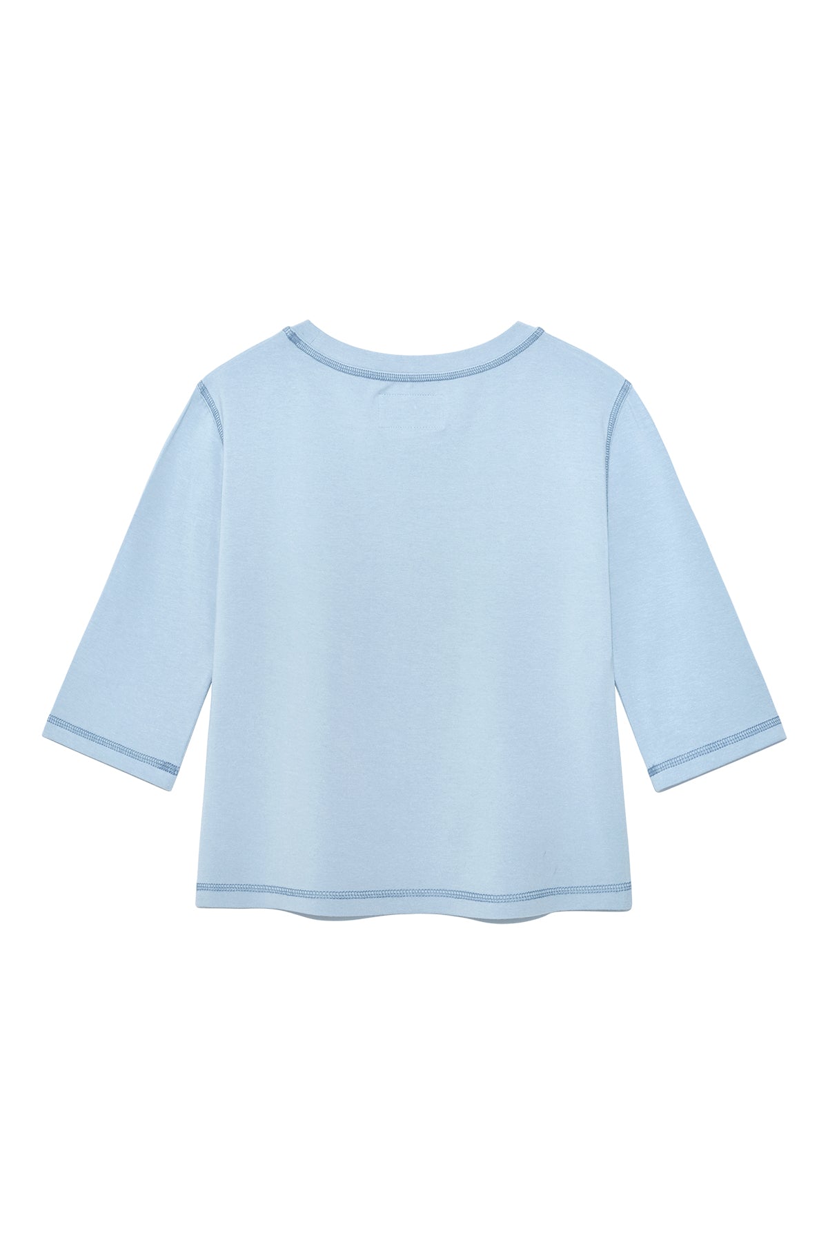 Matin Kim - Three Quarter Logo Slim Top (Light Blue) product image 2 | TRAB K-Fashion Australia
