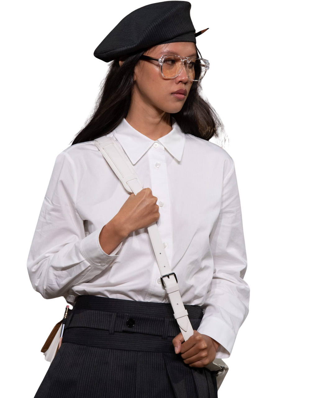Kimhe Kim - Stripped Beret (Grey) product image 2 | TRAB K-Fashion Australia
