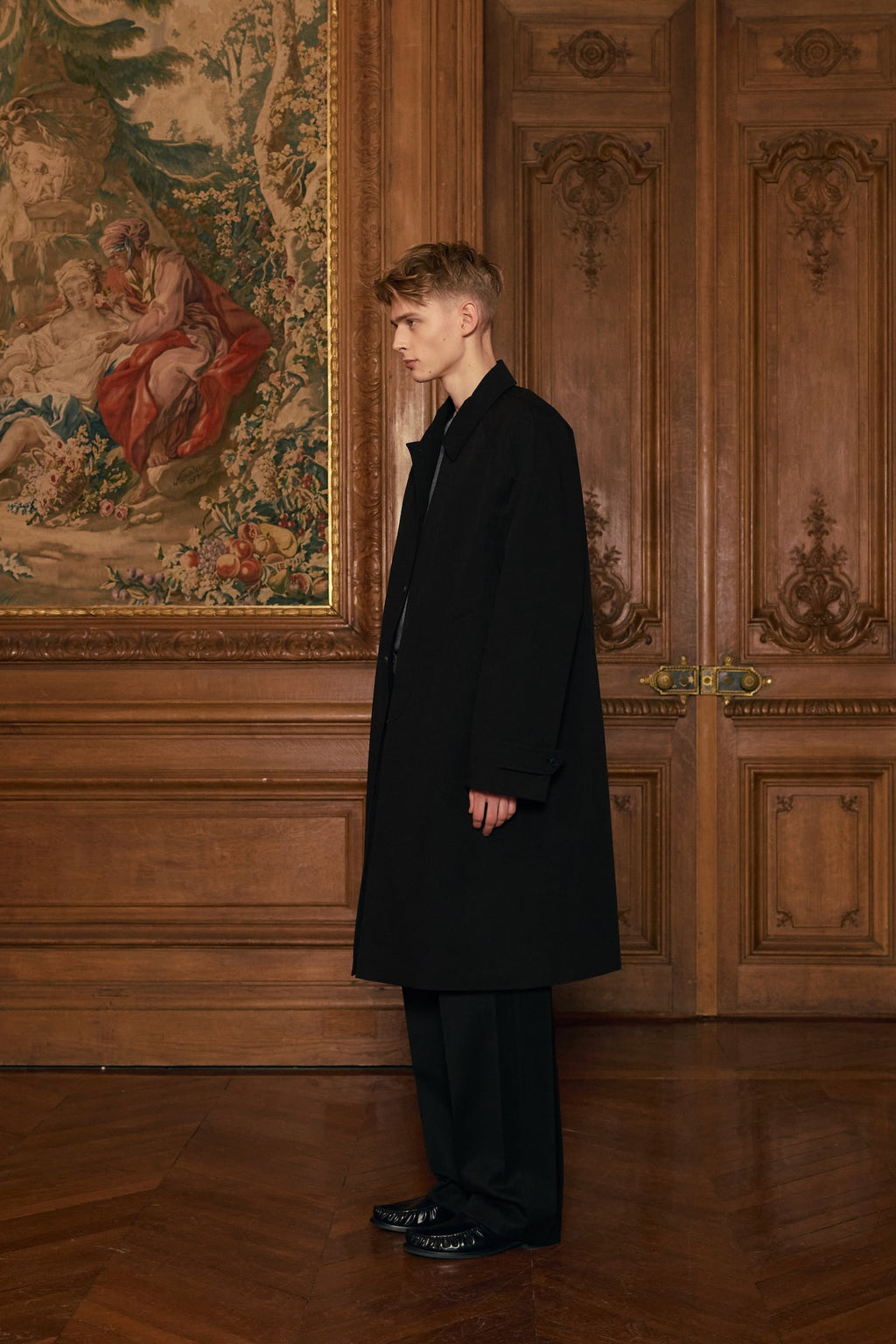 STU - Raglan Mac Coat (Black) product image 2 | TRAB K-Fashion Australia