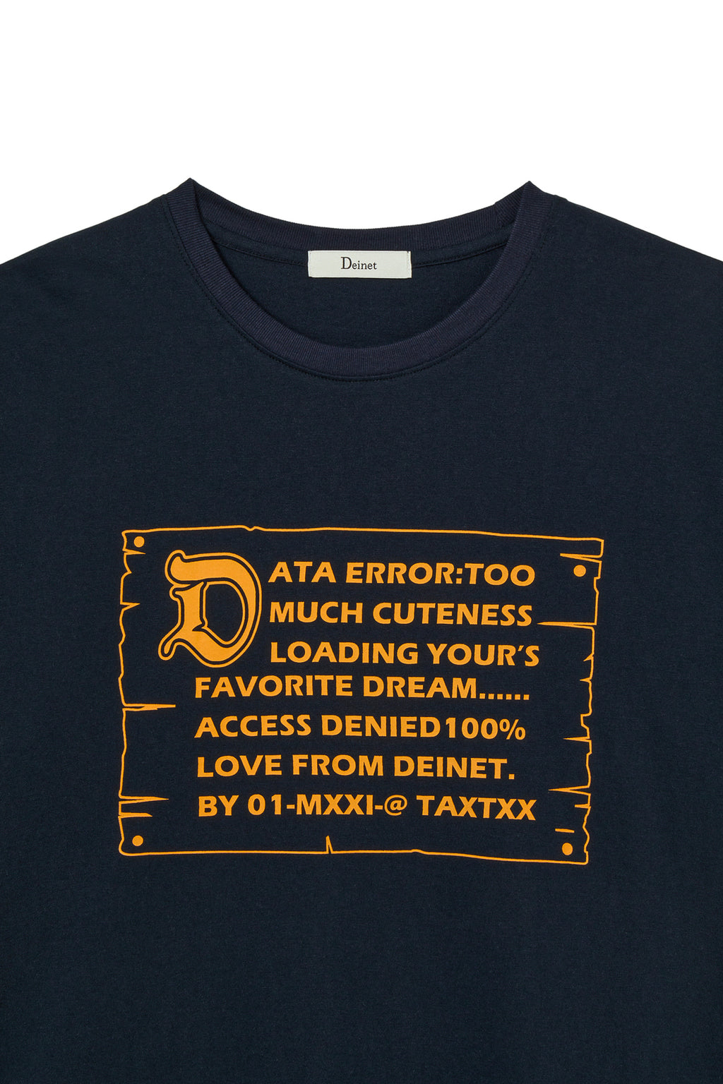 Deinet - D Lettering Graphic Oversized T-Shirt (Navy) product image 3 | TRAB K-Fashion Australia