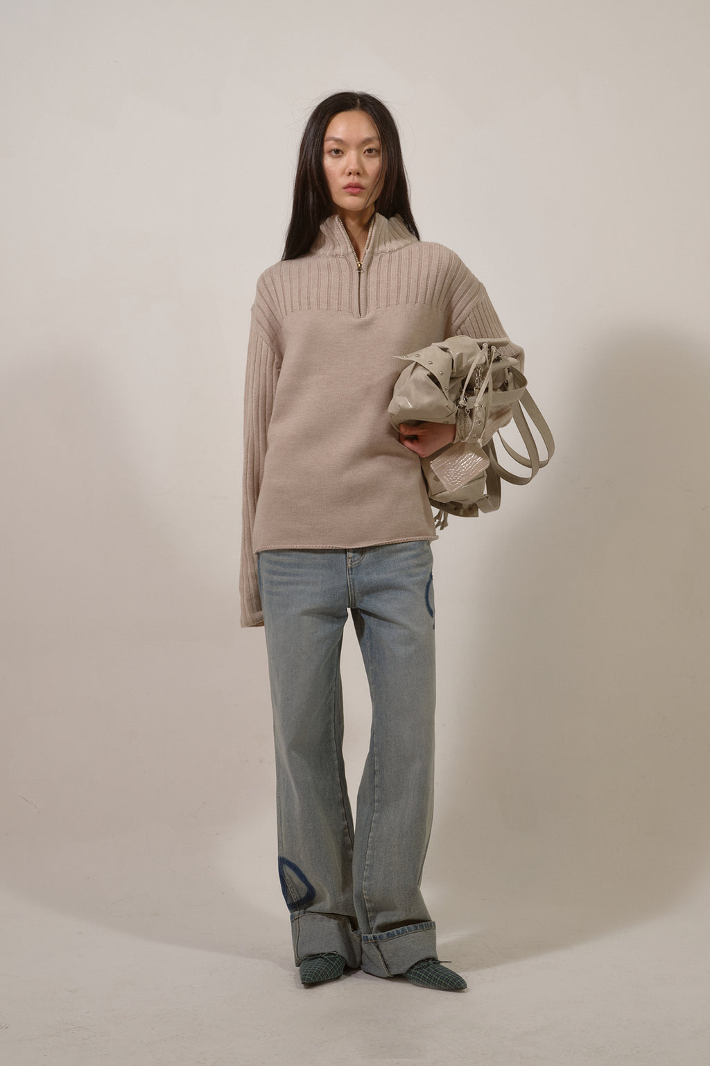 Deinet - D Patch Roll Up Denim (Blue) product image 6 | TRAB K-Fashion Australia
