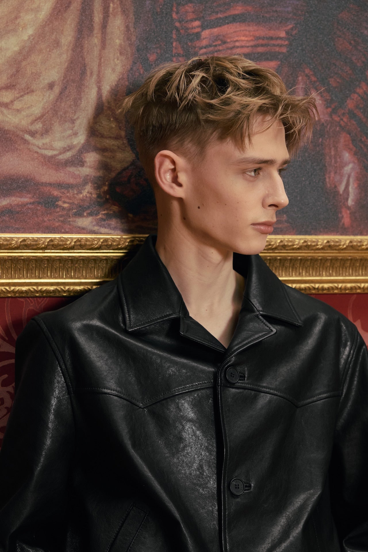 STU - Lambskin Button Leather Jacket (Black) product image 7 | TRAB K-Fashion Australia