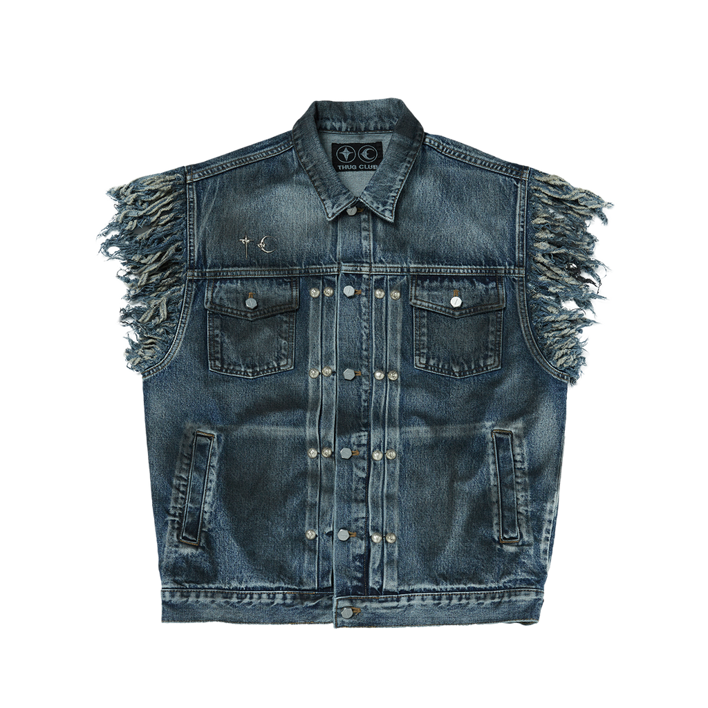 Thug Club - TC Angels Denim Vest (Blue) product image 1 | TRAB K-Fashion Australia